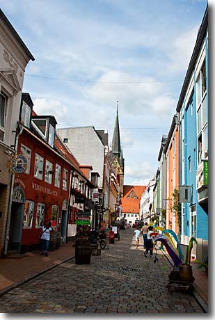 Die Rote Straße in Flensburg