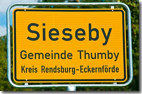 Ortsschild Sieseby