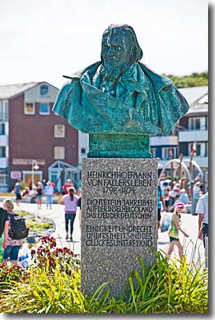 Helgoland: Die Büste von Hoffmann von Fallersleben